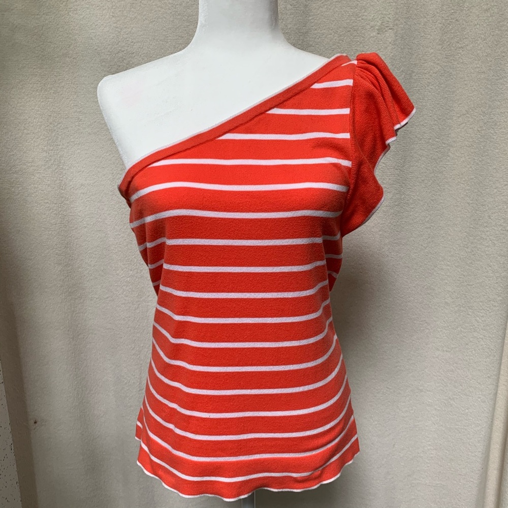 Lilly Pulitzer one-shoulder vibrant knit top